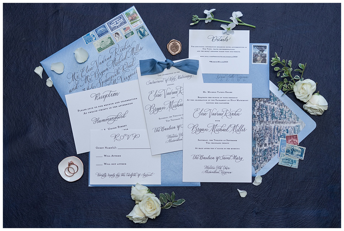 Old Town Alexandria wedding invitations