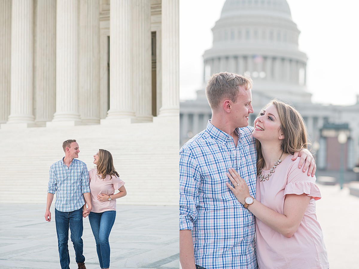 Engagement photos at US Capitol