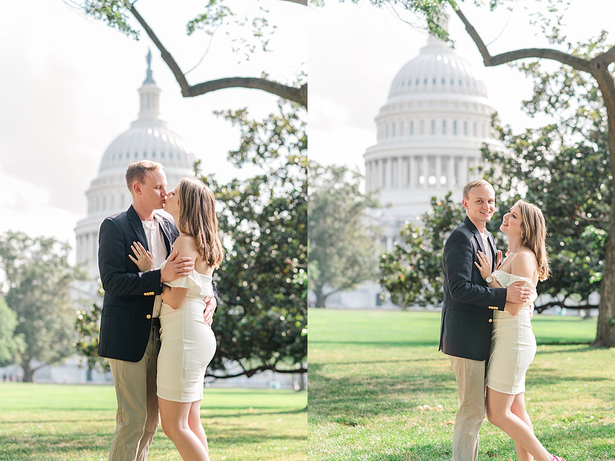Engagement photos at US Capitol