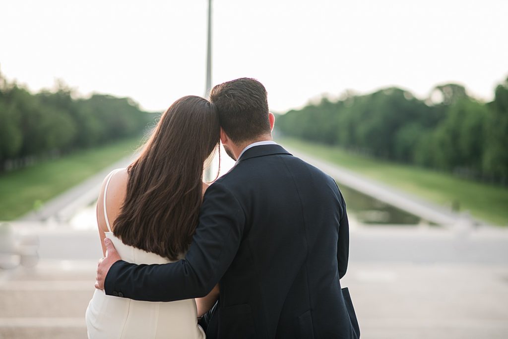 Engagement photo at DC Memorials